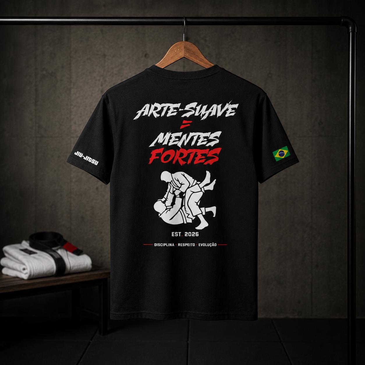 Camiseta VÉRTEX Arte Suave Mentes Fortes preta